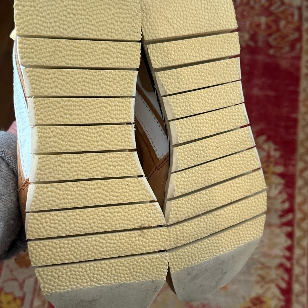 A.S.98 Tan and White Suede Athletic Sneakers - Picture 7 of 7
